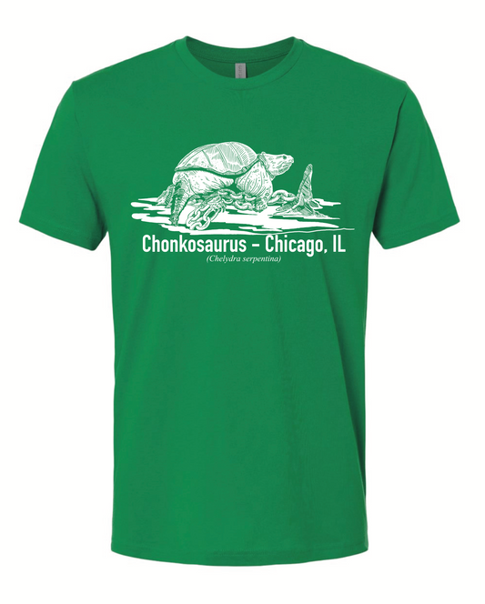 Chonkosaurus Chicago, IL - Short Sleeve T-Shirt - Kelley Green - Unisex