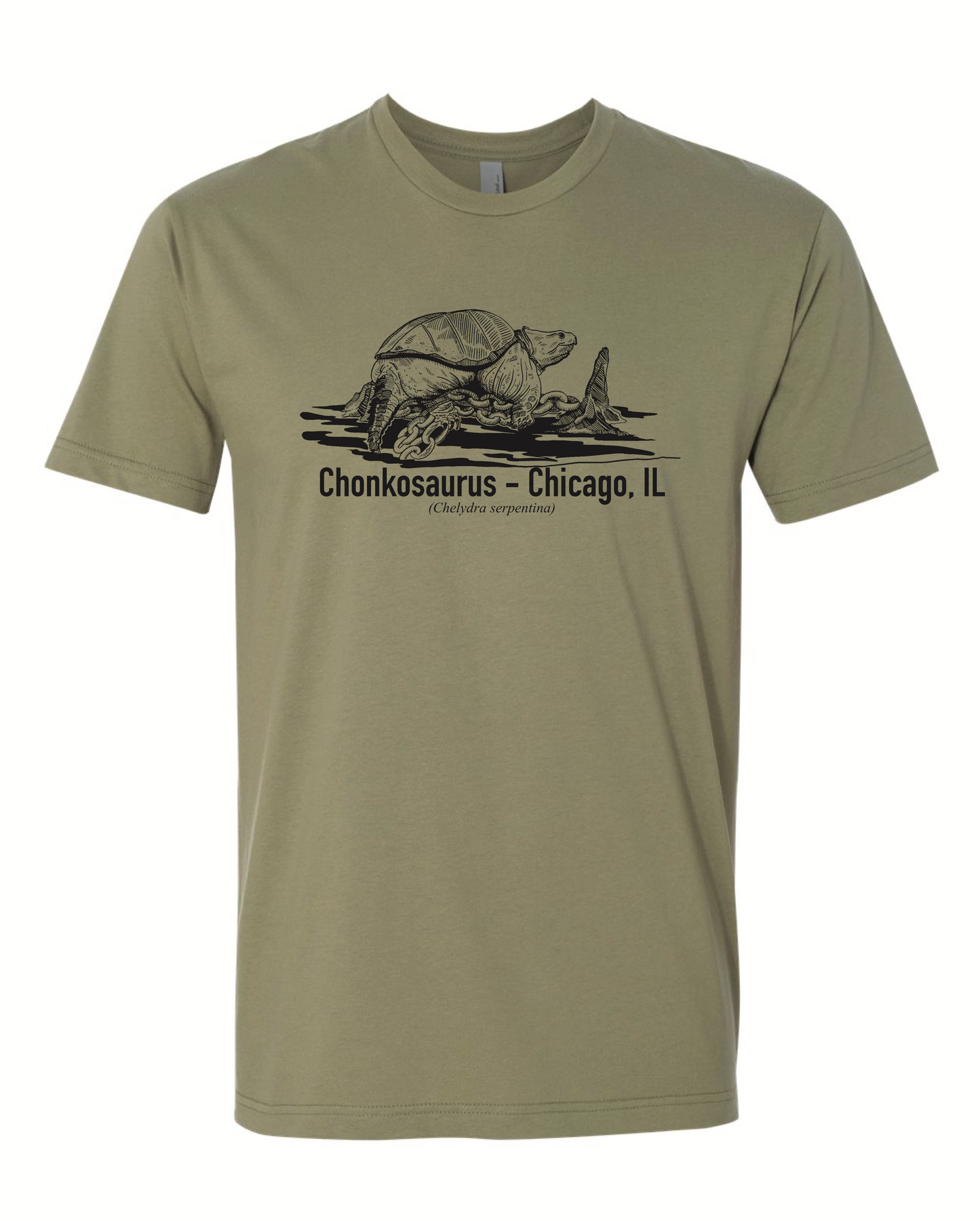 Chonkosaurus Chicago, IL - Short Sleeve T-Shirt - Olive - Unisex